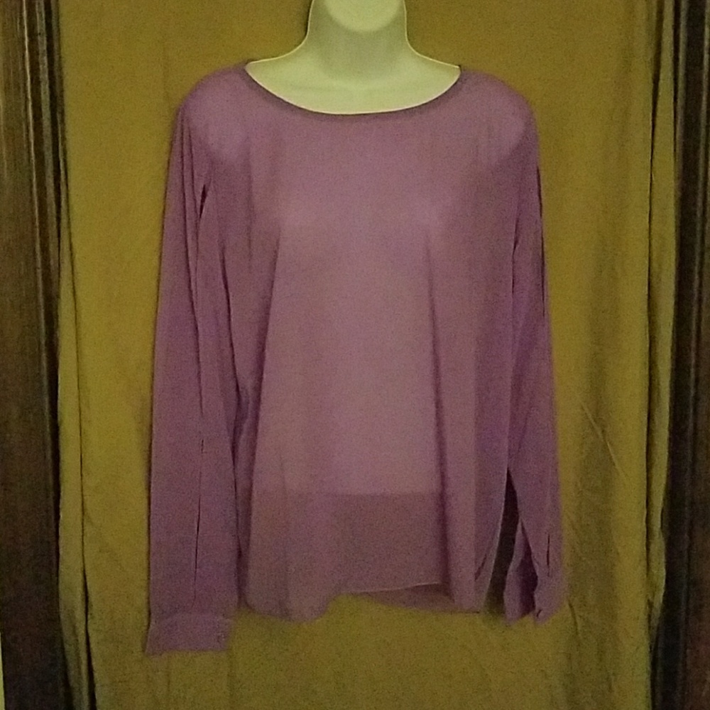 Shear sexy purple blouse.